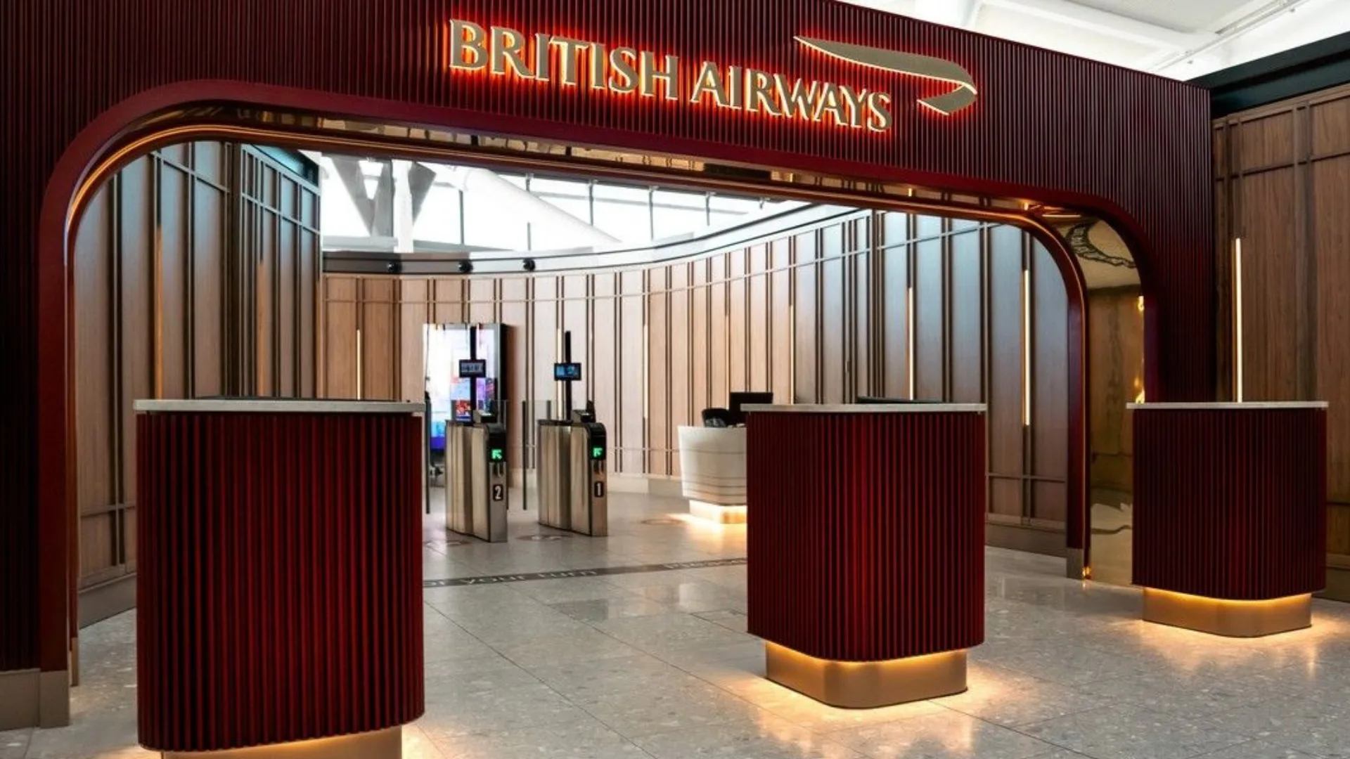 British Airways First Wing Check-in at Heathrow T5